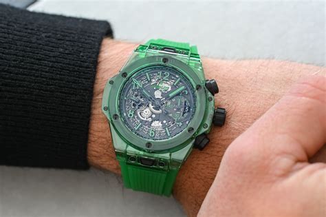 hublot green watch price|hublot unico green saxem.